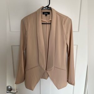 Lulus Miss Punctuality Taupe Lightweight Blazer Size XS - Excellent Condition